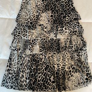 Black and white animal print skirt